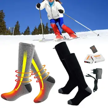 Носки с подогревом Зимние теплые термоноски с контролем температуры 2200 мАч Тепловые грелки для ног с батарейным питанием для зимней охоты