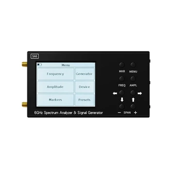 SA66G Анализатор спектра 2500 мА Wifi CDMA 35-6200 МГц Беспроводной генератор сигналов Тестер для различных измерений антенн