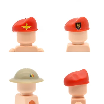 10 шт./лот Британские шлемы WW2 Печатные MK2 Военный армейский берет Кепка MOC Блоки Строительные кирпичи Игрушки для детей