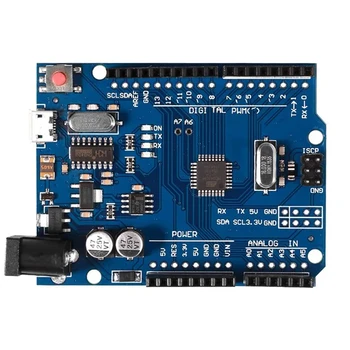 НОВЫЙ микроинтерфейс Arduino UNO R3 ATmega328P Плата разработки Драйвер последовательного порта CH340 FT232 с USB-кабелем