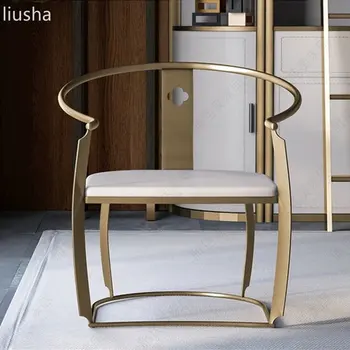 Новый китайский стул для приготовления чаяИтальянский балконЧайный стол мастер стул для досугаКабинет стул гостиная светлый роскошный мастер стул