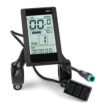 протокол 2 Электрический дисплей для велосипеда 24 В 36 В 48 В ЖК-дисплей S830 с водонепроницаемым USB-соединением (5 контактов)