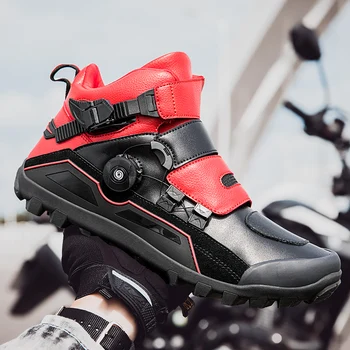  Мотоциклетные ботинки Верховая езда Мотокросс Внедорожная гоночная обувь Мужской райдер Оборудование для мотокросса Обувь