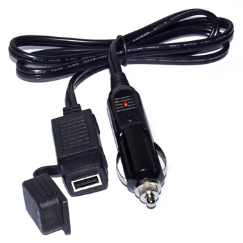 USB на 12 В постоянного тока Адаптер Прикуриватель Штекер Преобразователь питания на USB-порт Женский удлинительный кабель 12 В на 5 В 2А для автомобильного видеорегистратора