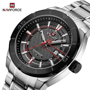 Топ люкс бренд NAVIFORCE Новые мужские часы для мужчин Кварцевые мужские модные спортивные водонепроницаемые наручные часы Светящиеся даты Relogio Masculino