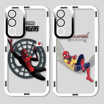 Marvel Mini Spider-Man для Samsung Galaxy S23 S22 S21 S20 FE Ultra Plus S10 A11 A23 Lite 5G Ангельские глаза Чехол для телефона