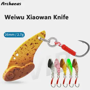 Нож Weiwu Xiaowan 2,7 г 26 мм с пайетками Металлическая приманка VIB Жесткая приманка Белая полоса Рот лошади