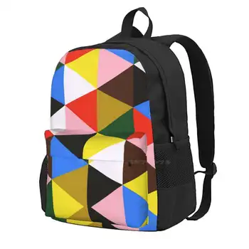 Школьные сумки Дорожный рюкзак для ноутбука Абстрактный шестиугольник Американский шрифт середины века Модернизм Икона Вне времени