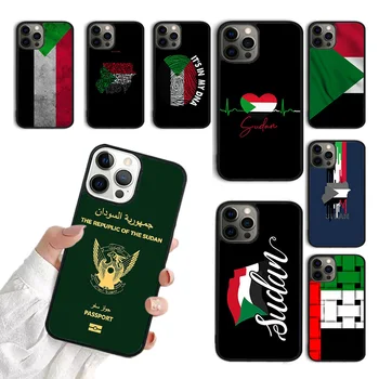 Чехол для телефона с флагом Судана для iPhone 15 SE2020 11 12 13 14 Pro Max Мини-чехол для iPhone XS Max XR 6 7 8 Plus coque Fundas Shell