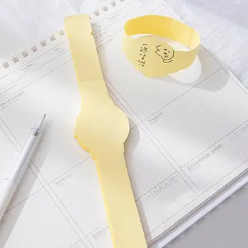 Будильник Браслет Наручные часы Форма Sticky Note Pads Sticky Reminder N Times Липкий Отрывной Список Бумага