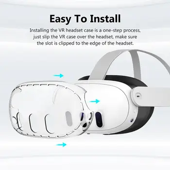 Для Meta Quest 3 VR Шлем Защитный чехол Прозрачные чехлы из ТПУ Защита от пыли Для Oculus Meta Quest3 VR Очки Аксессуар T1Q2
