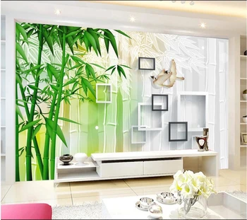 beibehang Пользовательские обои 3d фреска простая бамбуковая лесная птица 3D ТВ фон стена гостиная спальня ресторан 3d обои