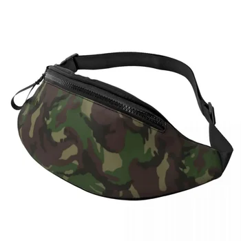 British DPM Camo Fanny Pack для мужчин и женщин Cool Military Camouflage Crossbody Waist Bag Travel Hiking Phone Money Pouch