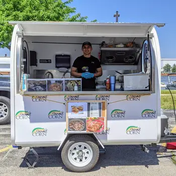 Тележка для хот-догов Мороженое Мобильные грузовики Прицеп для фаст-фуда для малого бизнеса Оборудование для пищевой промышленности Фаркоп