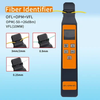 Тестер оптоволоконного кабеля с идентификатором оптического волокна Детектор трафика с визуальным локатором повреждений мощностью 10 мВт -50-+26 дБм измеритель оптической мощности