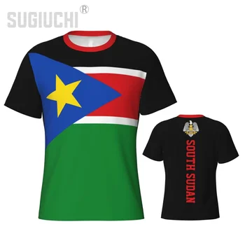 Обтягивающая спортивная футболка Флаг Южного Судана Южный Судан 3D Для мужчин Женщины Футболки Трикотаж Одежда Футбол Футбольные болельщики Патриотическая футболка