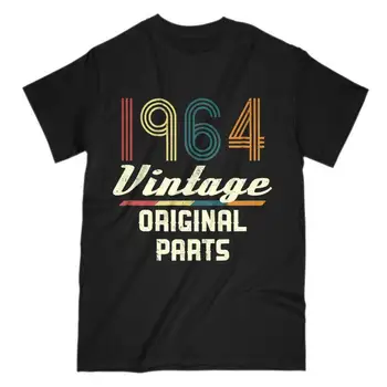  Винтажная мужская футболка 1964 года Ретро 60-е годы Футболка на 55-й день рождения Старая футболка 2019 года в летнем стиле Высокое качество Топы Футболка для мужчины Футболка с о-образным вырезом