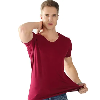MRMT 2023 Совершенно новая летняя мужская футболка с V-образным воротником Узкая сторона плюс футболка с короткими рукавами для мужской футболки Pullove Tops