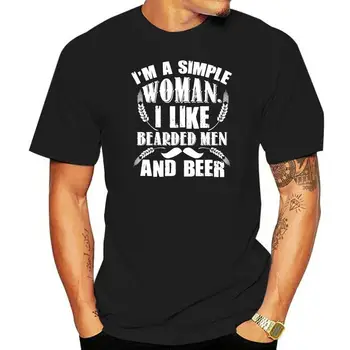 Мужская футболка I Like Bearded Men And Beer Футболка футболки Женская футболка