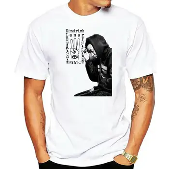 Кендрик Ламар в капюшоне Дакворт Рэпер Безымянная Неосвоенная белая футболка S-XXL