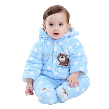 Зима Одежда для младенцев набор одежды для новорожденных Мультфильм мягкий хлопок толстый теплый ребенок мальчики одежда костюм наряды