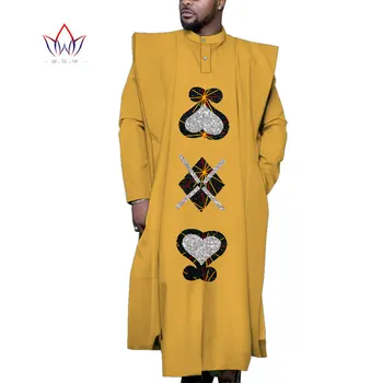 Повседневная африканская мужская одежда верхняя одежда и комплекты рубашек riche африканский дизайн одежда dashiki мужчины 2 шт. костюмы комплекты Wyn1437