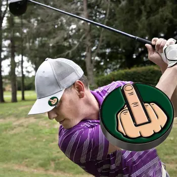 Магнитная съемная метка положения мяча для гольфа,Забавный маркер для мяча для гольфа со средним пальцем,Подарок для игроков в гольф