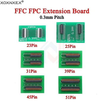 1 шт. FPC FFC Гибкий плоский кабель Плата расширения FPC Адаптер FPC 0,3 мм Шаг 25 31 39 45 51 Контактный разъем 0,3 мм