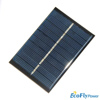 Mini 5 В 0,6 Вт 120 мА эпоксидная поликремниевая солнечная панель 80 * 55 мм Модуль солнечной системы DIY Питание для сотового телефона Свет Батарея Игрушечное зарядное устройство