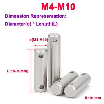 304 Резьбовые цилиндрические штифты из нержавеющей стали с отверстиями M4M5M6M8M10
