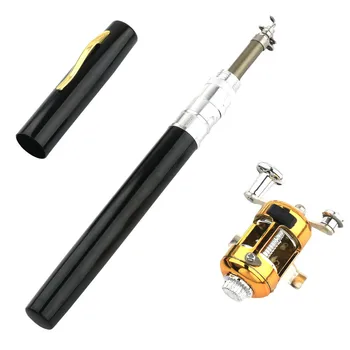 Портативная мини-ручка Удочка Мини-телескопическая карманная ручка Удочка Удочка и катушка Подарок для любителя рыбалки