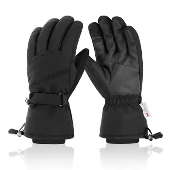 -30 Thinsulate Зимние теплые лыжные перчатки для сноуборда Водонепроницаемые мужские лыжи Снегоход Мотоцикл Сенсорный телефон 2024 Черный