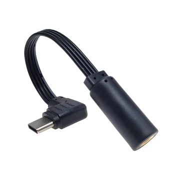 0,1 м Плоский преобразователь разъема C-типа в 3,5 мм, кабель аудиоадаптера для наушников C-типа, USB на 3,5 мм, вспомогательный кабель для наушников C-типа