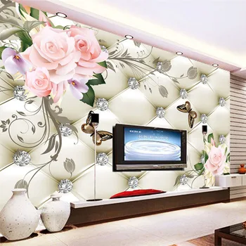 beibehang на заказ любые 3D фрески обои шелк цветок европейский стиль 3D ТВ фон большой настенной картины гостиная обои