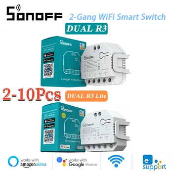 SONOFF DualR3 / R3 Lite WiFi Switch Двойной релейный модуль DIY Переключатель Дистанционное двустороннее управление Работа через Alexa EWelink Google Home