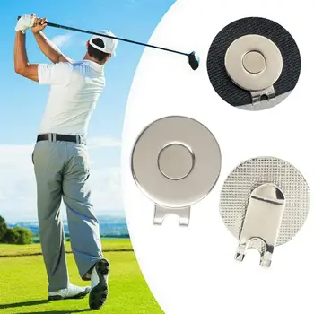 3 шт. Магнитные зажимы для шляпы для гольфа Коррозионностойкие Портативные никелированные зажимы из сплава Металлические маркеры для мячей для гольфа