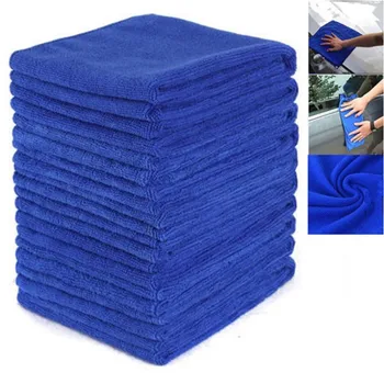 Синий высококачественная стирка из микрофибры Полотенцесушитель для чистки автомобиля Салфетка для сушки Подшивка ткани по уходу за автомобилем Детализация Полотенце для стирки 30x30 см
