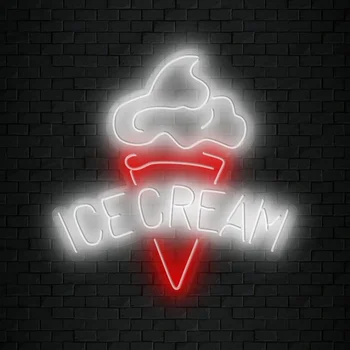 мороженое неоновая вывеска для бизнеса настенный декор светодиодные вывески для спальни десерт магазин ресторан паб отель магазин бар украшение USB