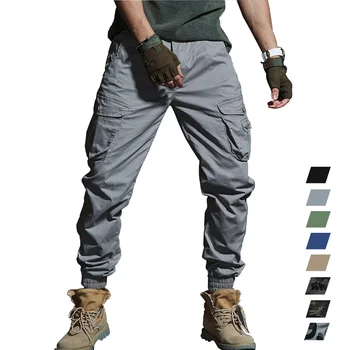 Pure Cotton Joggers Мужские тактические брюки-карго Военный камуфляж с несколькими карманами Рабочая одежда Уличная одежда Леггинсы Высококачественные брюки