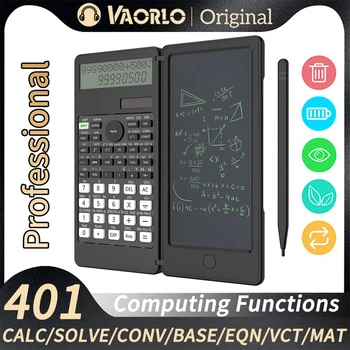 Научный калькулятор с письменным планшетом ЖК-блокнот 401 Вычислительные функции Портативные складные профессиональные калькуляторы Солнечная энергия