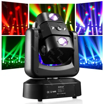  Профессиональное сценическое освещение Светодиодный движущийся головной луч Лазерный свет RGBW 3 в 1 KTV бар дискотека DJ вечеринка DMX красочные вспышки Освещение аудитории