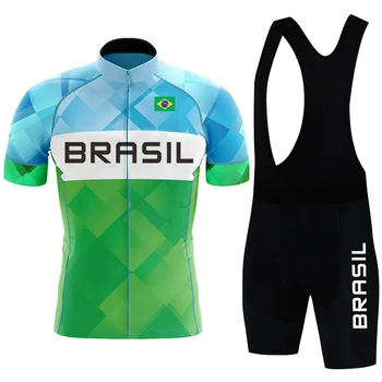 Brasil Team Cycling Jersey Set 2024 Man Summer MTB Race Cycling Clothing С коротким рукавом Ropa Ciclismo На открытом воздухе Езда на велосипеде Униформа