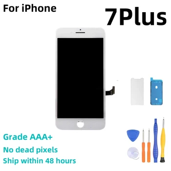  ЖК-дисплей Замена сенсорного экрана для iphone 7G 7P 8G 8 Plus Нет битого пикселя + закаленное стекло для iPhone 5 5C 5S 6 6S 7 8 Plus
