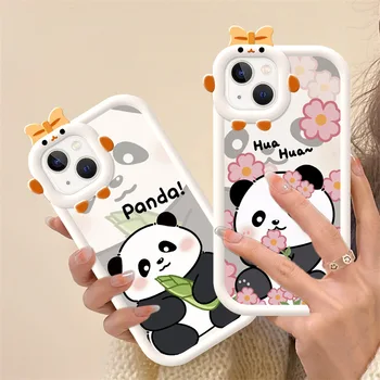 Милый чехол для динозавра панды для Xiaomi Redmi 12C 10C 10 2022 4G 10 5G 9 9A 9T A1 K30 Pro 3D Bow-knot Little Monster Lens Мягкая обложка