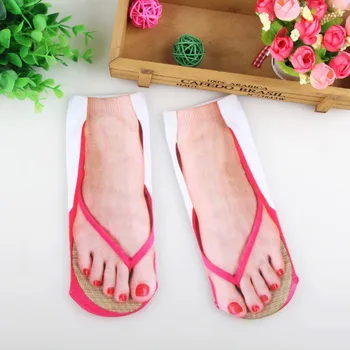 3D-печатные шлепанцы носки симпатичная нога смешные носки тапочки кемпинг походы бег удобные носки
