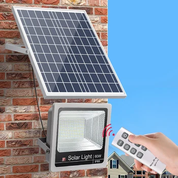 TEMAR Солнечный прожектор Уличный фонарь с дистанционным управлением Водонепроницаемый IP65 Светодиодный наружный светильник для садового балкона