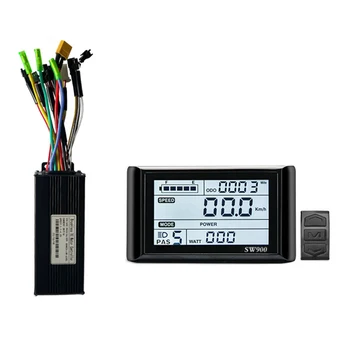 SW900 Дисплей Синусоидальный контроллер 30 А 36-48 В для протокола UART No.2 с функцией самообучения Прочный и практичный