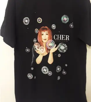 Cher Millennium Tour Believe 1999 Подарок для поклонника Черный Унисекс Все Размеры Рубашка С Длинными Рукавами