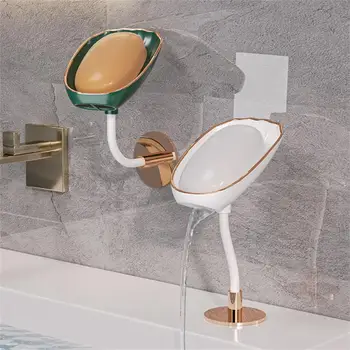 2023Новый настенный держатель мыла для ванной комнаты Вращающаяся на 360 градусов мыльница Самоклеящаяся дренажная мыльница Стойка для ванной комнаты