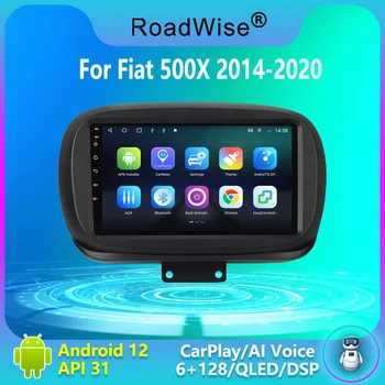 Roadwise 8 + 256 Android 12 Автомагнитола для Fiat 500X 2014 - 2019 2020 Мультимедиа Carplay 4G Wifi GPS DSP DVD 2 Din Autoradio Stereo